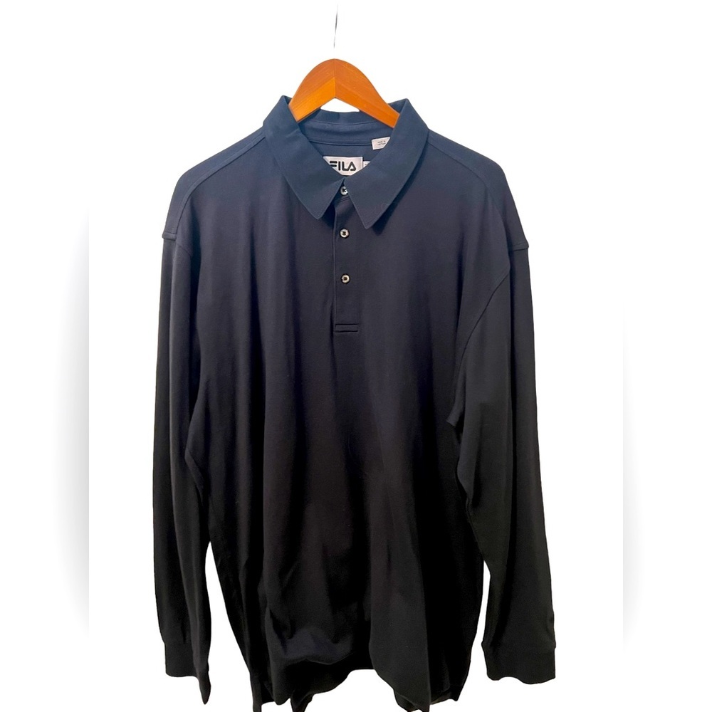 FILA mens long sleeve classic sport shirt size XXL.☑️